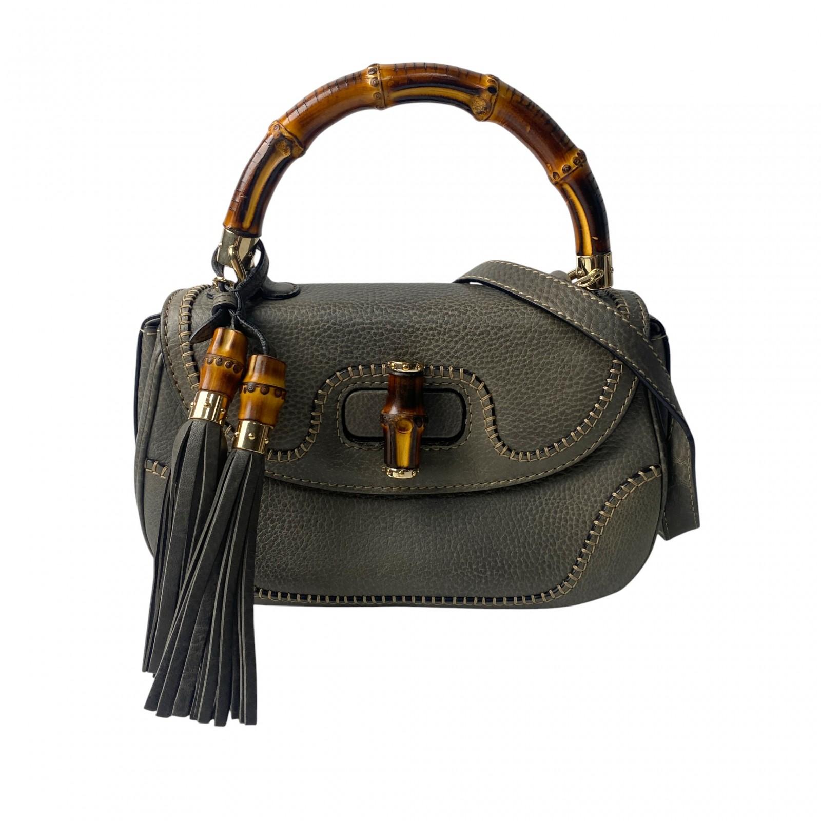

Used GUCCIShoulder Bag Gray/Brown leather Women