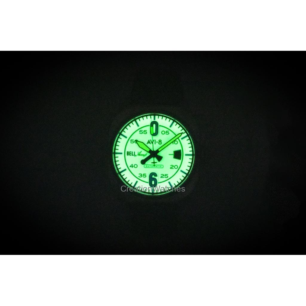 AVI-8 Bell X-1 Machbuster Desert Khaki Lederarmband Hellgraues Zifferblatt Automatik AV-4115-07 Herrenuhr