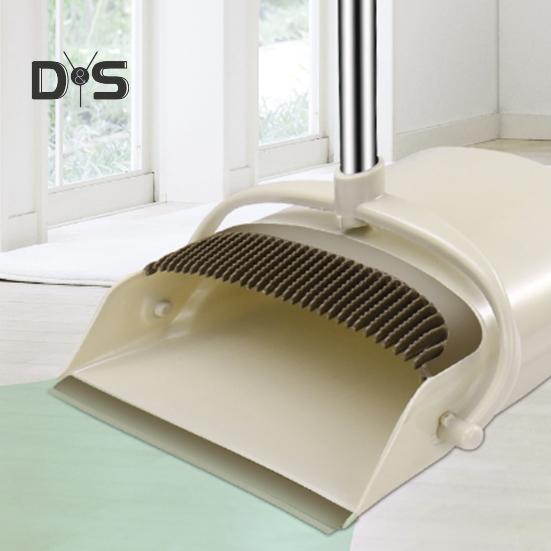 2Pcs/Set Long Handle Broom Dustpan Set Self-Cleaning Indoor Broom Floor Cleaning Soft Bristle Broom Dustpan Set