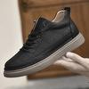 Men's Shoes 2025 Summer New Teenagers Daily Lace-up Free Platform Casual Shoes Retro Trend Mid-top Board Shoes Men