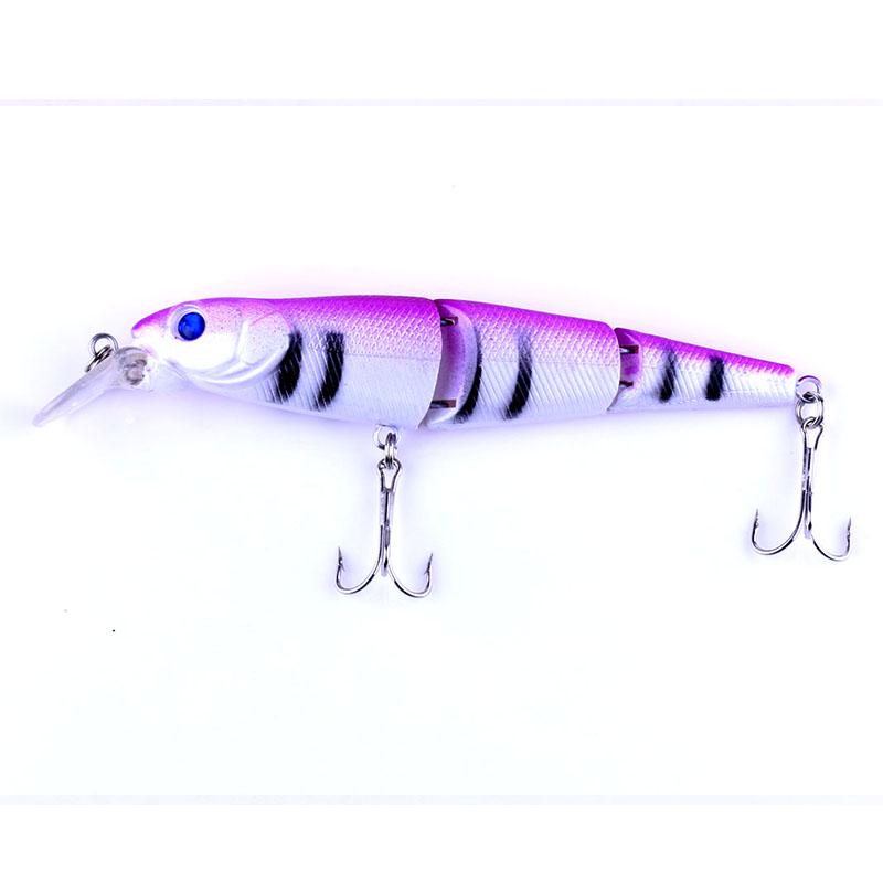 

1 шт., 3 секции, шарнирные рыболовные приманки для форели, щуки, пластиковый воблер, рыболовные снасти для гольяна