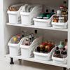 1pcs/kitchen Rack Storage Basket Household Under the Sink Cabinet Good Things with Wheels Narrow Storage Box Rattan Bag Gym Safe