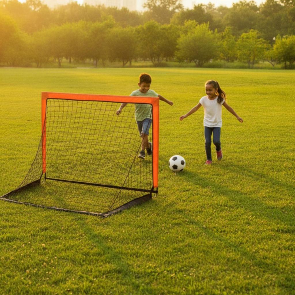 Quick Setup Soccer Goal with Net | Easy to Store, Foldable Goal,