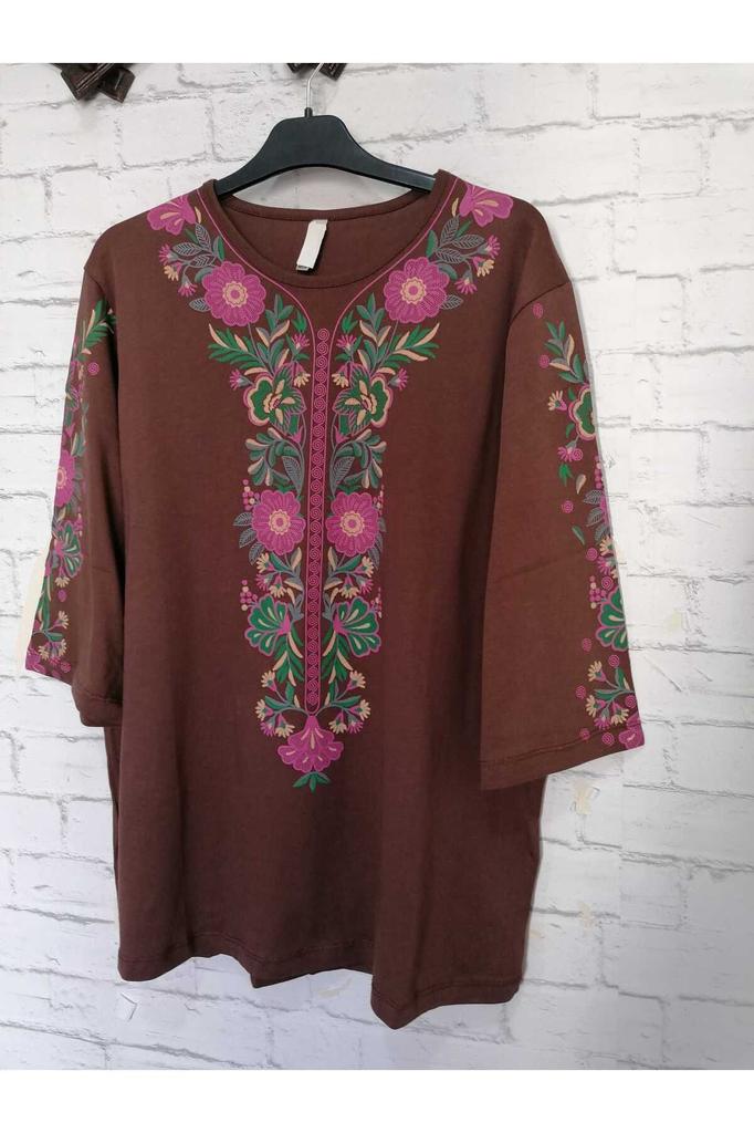 Damen-Bluse in großen Größen, perfekt für den Sommer, komplett aus Baumwolle, gekämmte Baumwolle, bequeme Bluse