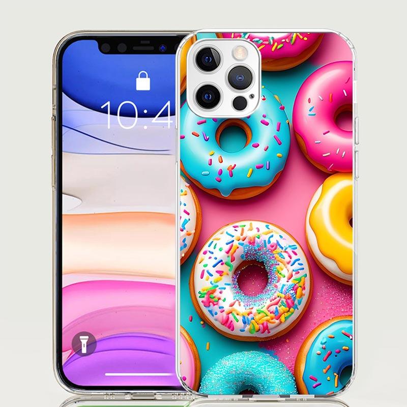 

Macaron Ice Cream Cake Doughnut Phone Case For iPhone 17 Air 16 15 Plus 11 14 Pro Max 13 Mini 12 7 8 + SE Pattern Art Customized iPhone 13 Pro Max