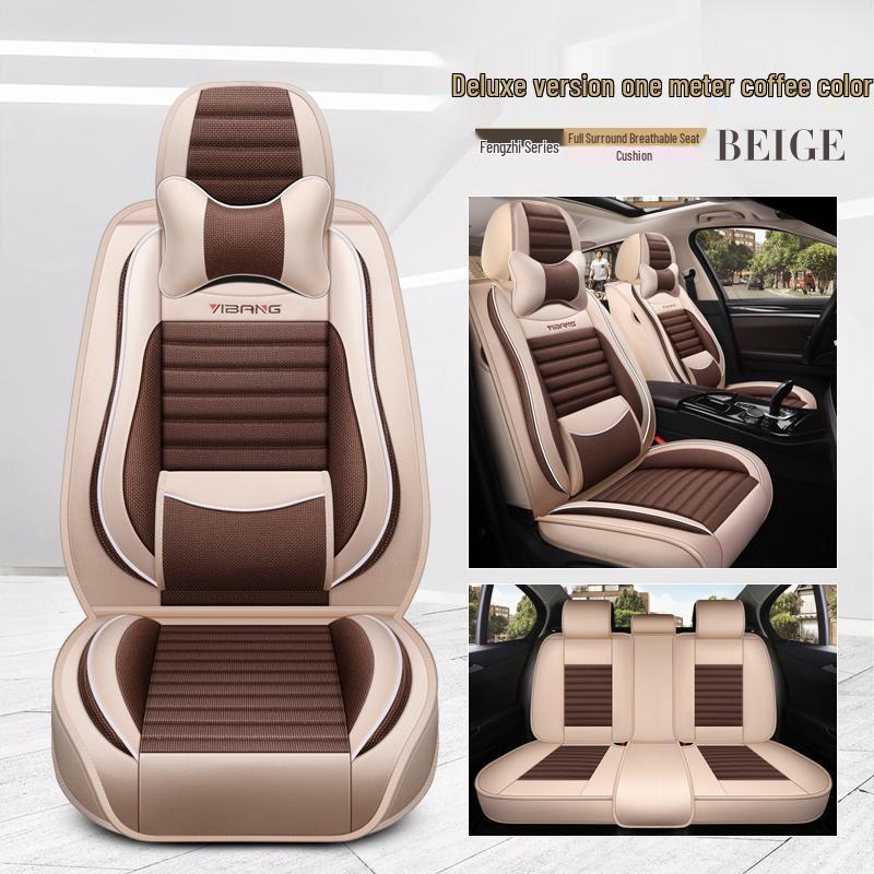 Four Seasons Full Coverage Linen Seat Covers for Geely GL, Emgrand EC7/GS, Binyue, Vision S1