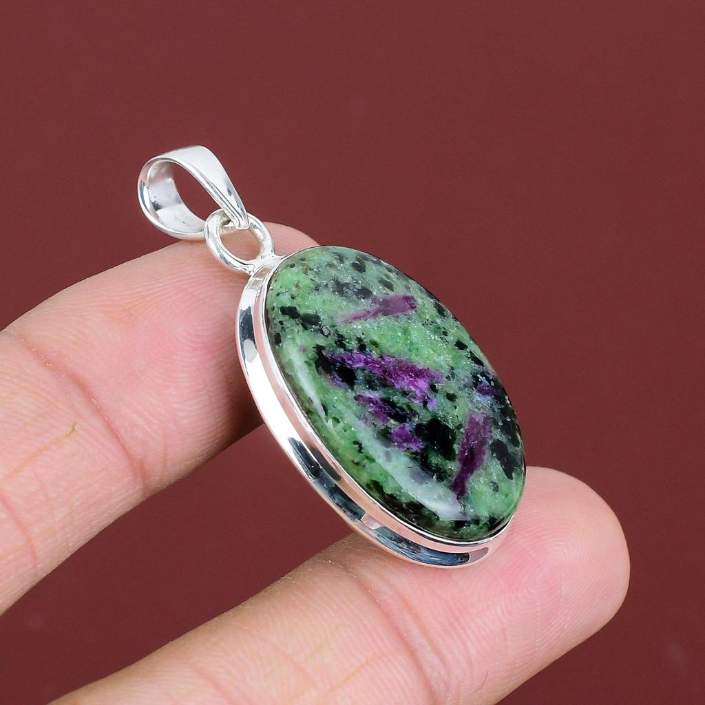 Ruby Zoisite Pendant 925 Sterling Silver Pendant Handmade Jewelry Real Gemstone Pendant Amazing Jewelry Gifts For Her Healing Stone Pendant