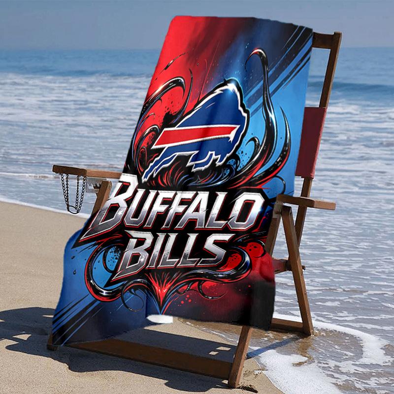 Proof Beach Towel with Buffalo Bill LOGO Pattern - Soft,absorbent,quick-drying,machine Washable - Perfect for Swimming,camping,bathing