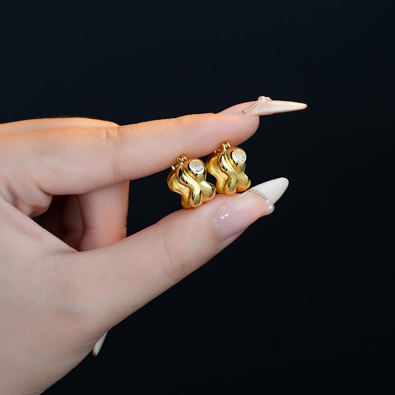 Irregular Ear Buckle Simple Fashion Temperament Ins Women's Design Earrings Earrings