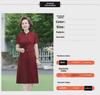 Elegant Short-Sleeve Cheongsam Dress for Stylish Mothers and Mother-in-Laws at Weddings
