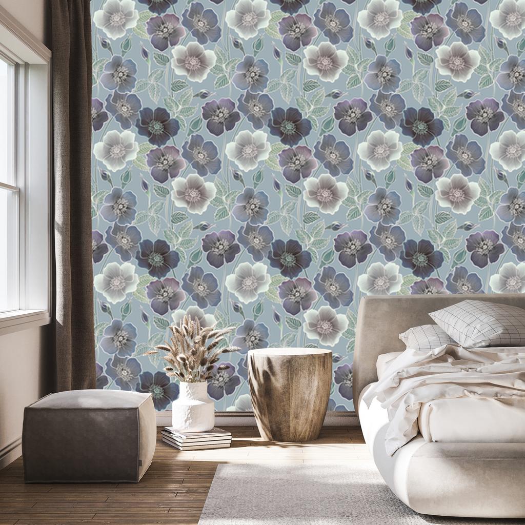Beautiful Vintage Flowers Wallpaper for Living Room and Bedroom 50x1000