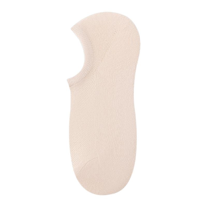 Women's Summer Thin 7A Anti Bacterial Essential Oil Sweat Absorber Non Slip Silicone Non Drop Heel Socks