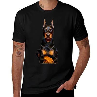 Doberunisex Me Protejează Doberunisexn Pinscher Câine Tricou Abstract Model Imprimat Top