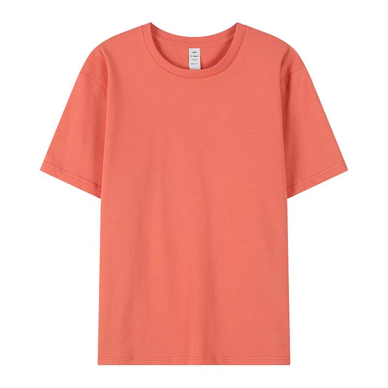 YPRS210g oversize double yarn pure cotton short-sleeved T-shirt for men and women, white heavy loose trendy bottoming shirt