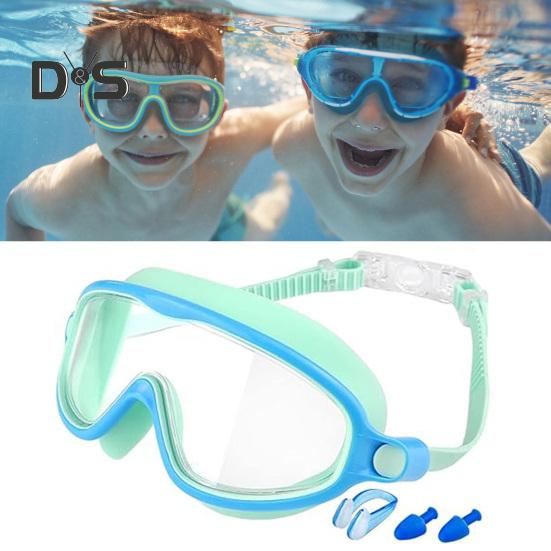Okulary do pływania z zestawem słuchawek dousznych, regulowana konstrukcja, wodoodporne, przezroczyste, przeciwmgielne, okulary do pływania dla dzieci