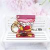 Simulation Korean Potato Chip French Fries Snack Bag Keychain Mini Snack Backpack Pendant Decoration Car Keyring Jewelry Gift