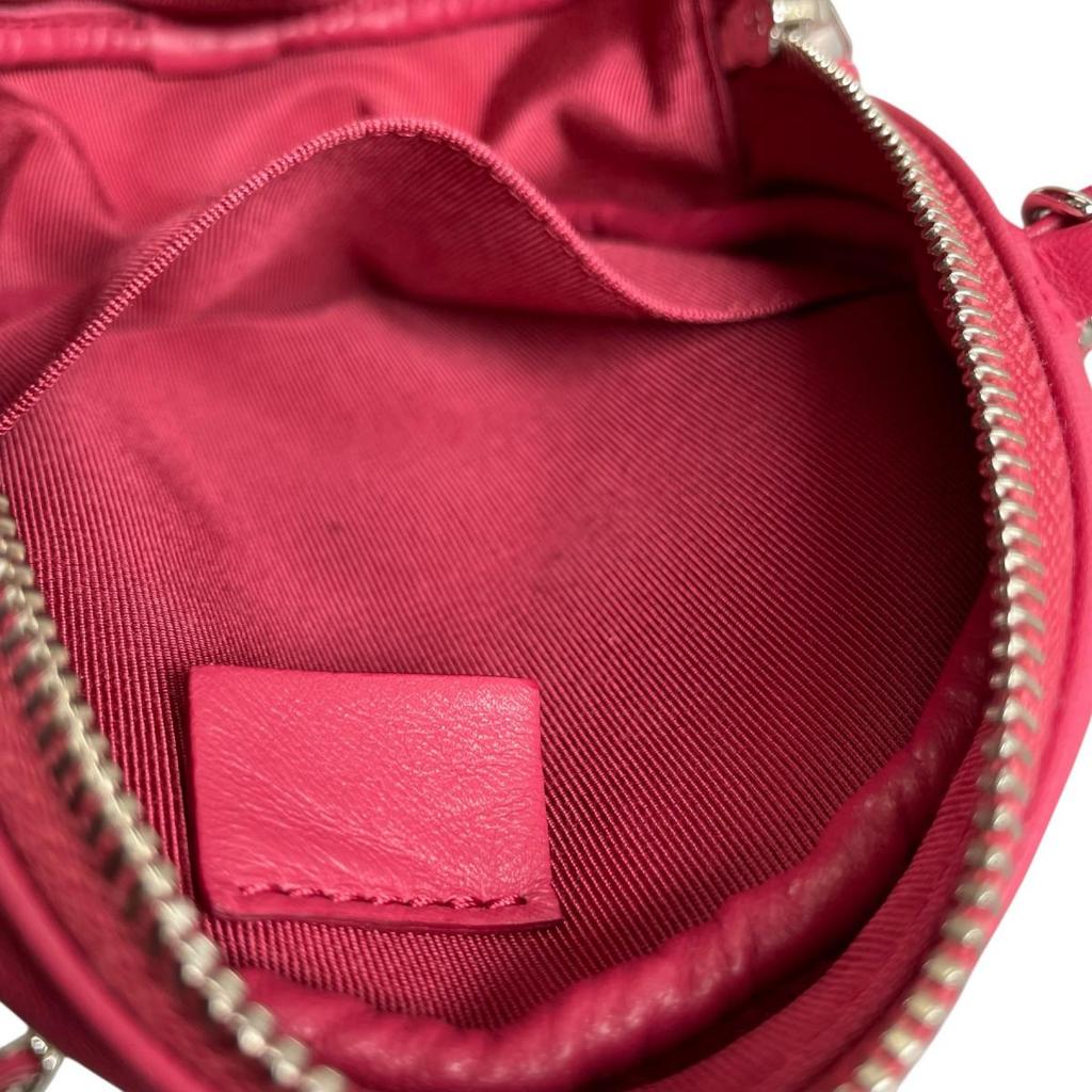 Chanel COCO Mark Matelasse Round Mini Shoulder Bag Lambskin Pink Women A70657 Used