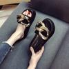 A Distribution of Large Chain Thick-soled Slippers Women's Summer Wear 2025 New Internet Celebrity Versatile Small Size 313233 Increase