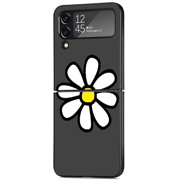 

Чехол с цветочным сердечком для Samsung Galaxy Z Flip 3 5G 4, модный Z Flip3, роскошный черный твердый чехол для телефона Samsung Z Flip4 5G