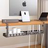 Under-Desk Cable Organizer and Power Cord Management Box - No-Punch Cable Rack for Desktop Storage and Socket Routing