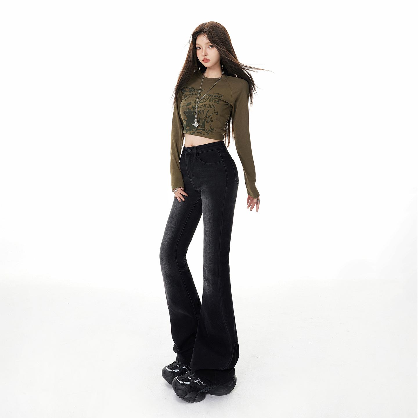 American Hot Girl Flare Pants: Flattering Stretchy Slimming Micro-Flare Jeans for Spring 2026 S