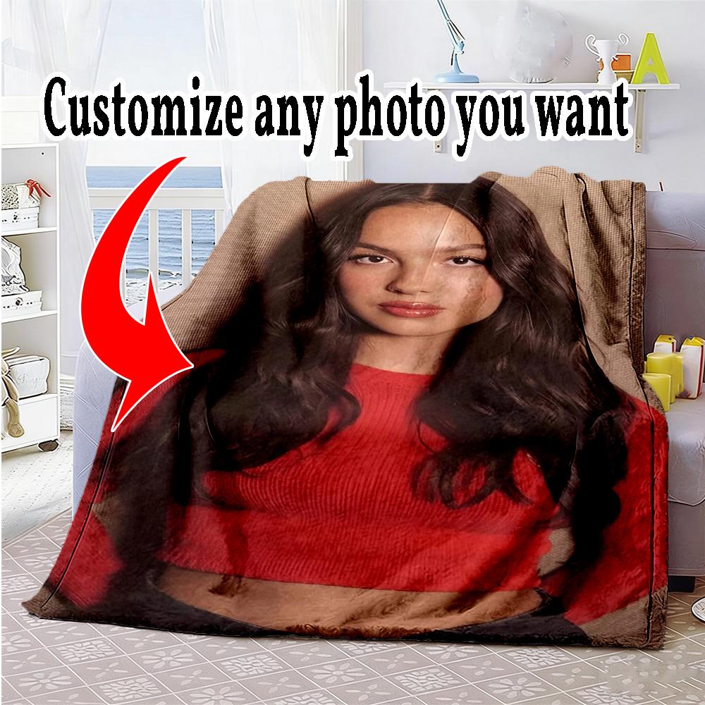 Customize Photos Personalized Photos Blanket Cozy Customizable Blanket Soft Warm Cozy Perfect for Living Room Picnics Home Decor Bedding