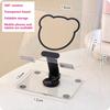 Ins Transparent Mobile Phone Rotating Stand Acrylic Clear Cute Bear Folding Tablet Computer Watching TV Storage Stand School