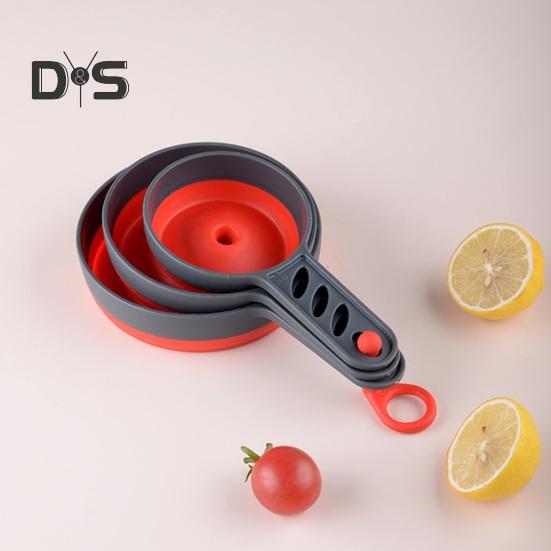 3Pcs Wear-resistant Jam Funnel Large Mouth Durable Folding Food Liquid Spice Oil Funnel