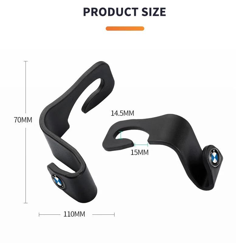 HVHG7 For BMW Hot Car Seat Headrest Hook Auto Back Seat Storage Organizer Hanger For BMW M 50th E46 E90 E49 F30 F80 E36 E46 E93 E92 F3