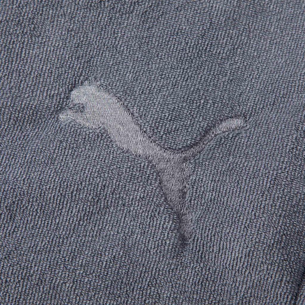 Puma Pantalones cortos casuales tres cuartos con cordones de tela de toalla deportiva de color sólido para hombre, gris 68435542