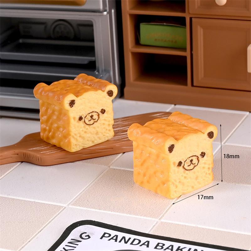 5 PCS Cute Dollhouse Miniature Kitchen Food Toy Bagged Toast Bread Model Home Decor Kid Play Toy Micro Landscape Ornaments Gifts