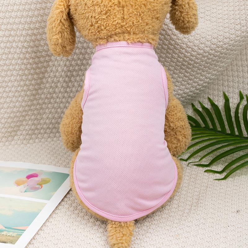 Small Floral Pets T-shirt Dogs Vest Cats Skirt Small Dog Clothing Dog Clothes Spring Summer Thin Dog Vest Breathable Pet T-shirt