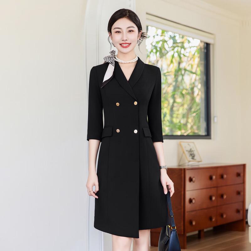 

Женский профессиональный черный костюм Tluoman для деловых поездок 3XL