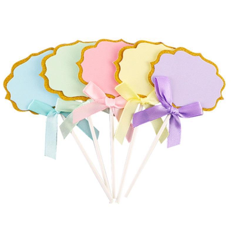 30-Piece Kraft Paper Cake Toppers: Happy Birthday Stars & Hearts
