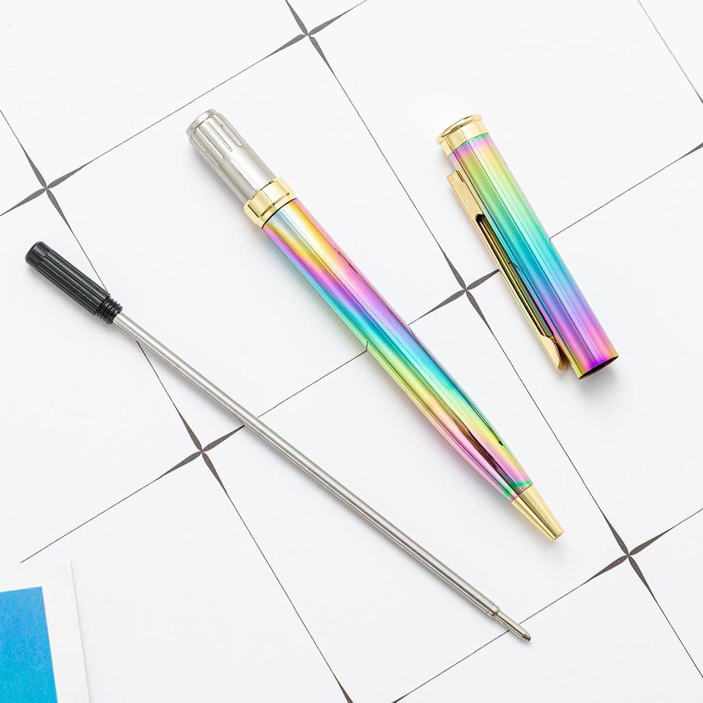 Electroplated Metal Ballpoint Pen Gift 1.0mm Black Ink – Premium Office & School Writing Instrument