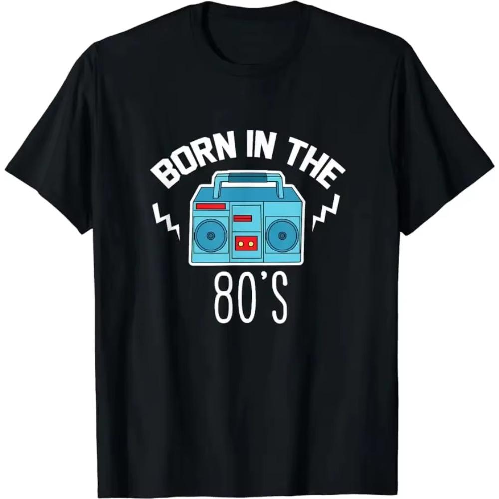Vintage Best Of 1980 Cassette Tape Graphic Tshirt Unisex Cotton Short Sleeve Music Nostalgia Loose Oversized Street Casual Tops
