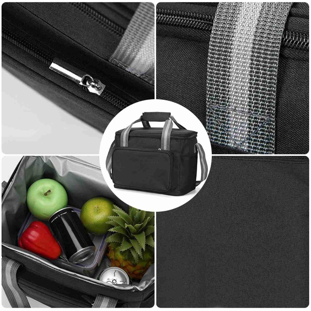 15L Insulated Cooler Bag Leakproof Lunch Bag Box Durable Portable Travel Cooler  Travel чёрный