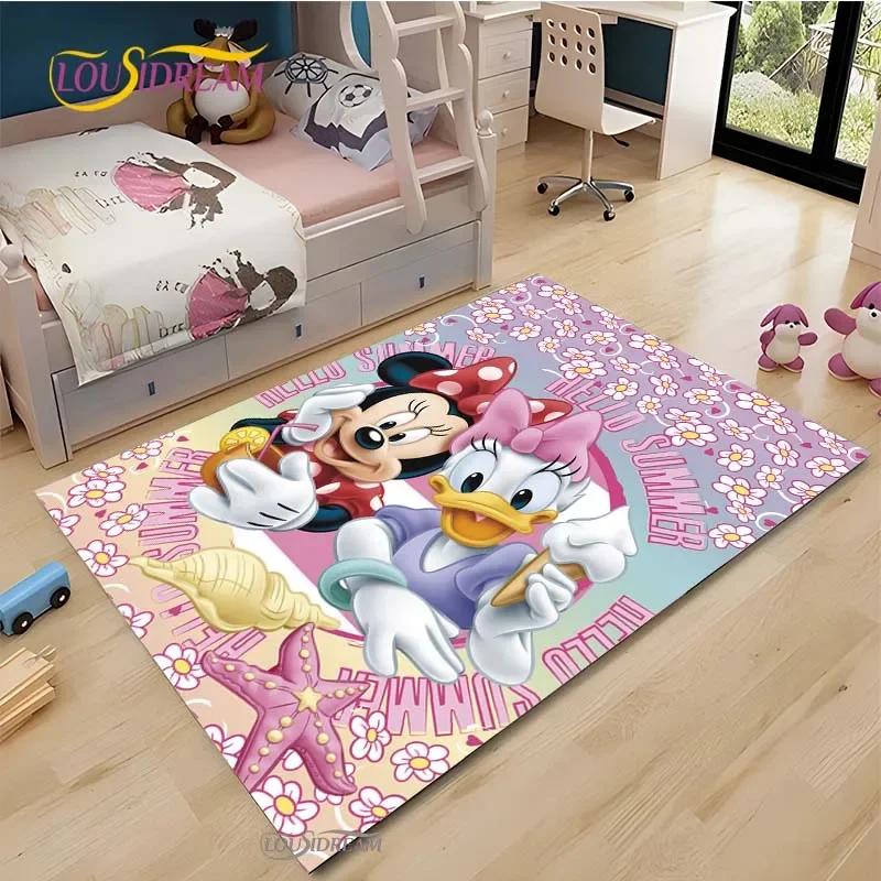 Kawaii Mickey Minie Mouse Caroon Cute Carpet for Living Room Bedroom Rugs Kitchen Door Un-slip Floor Mats Alfombra Birthday gift