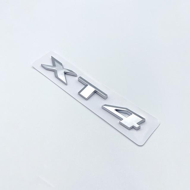 3D Letters Numbers Emblem for Cadillac XT4 XT5 XT6 XTS AWD Car Trunk Lid Nameplate Badge Logo Sticker Chrome Glossy Black