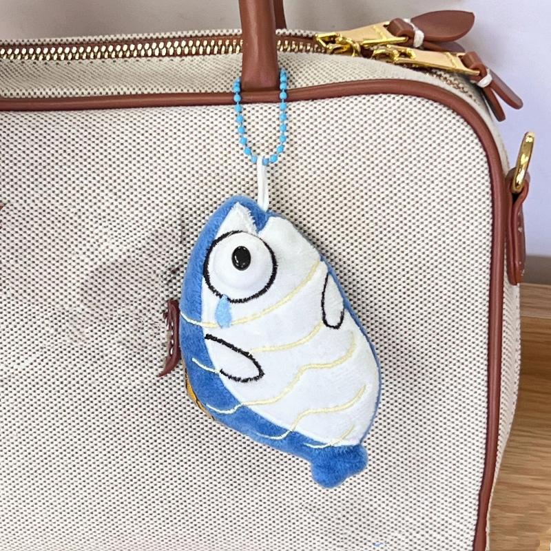 

1/2Pcs Tuna Fish Block Goose Animal Plush Keychain Kawaii Doll Pendant Cartoon Animal Key Chains Charm Backpack Pendant Ornament