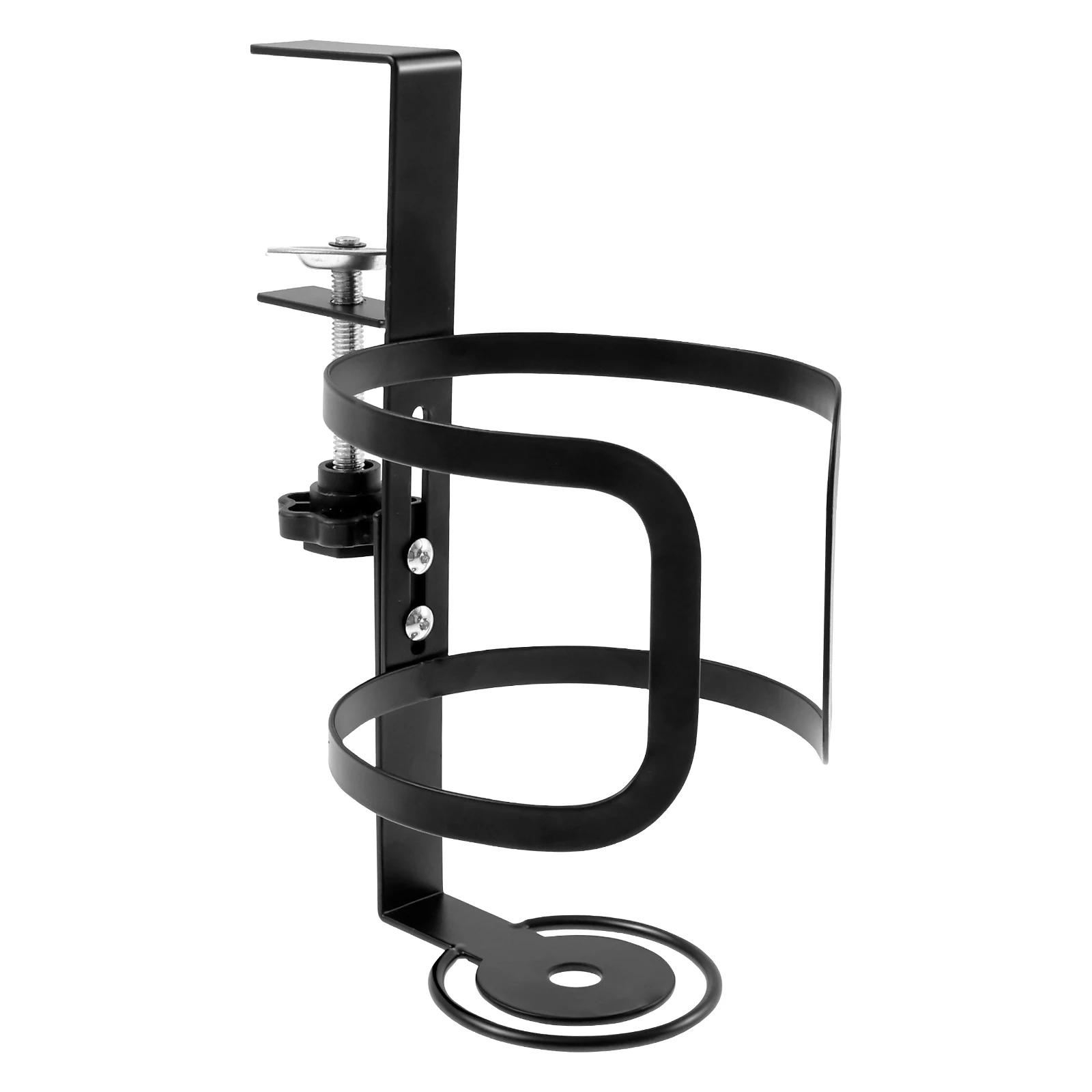 

Desk Cup Holder Universal Adjustable Table Upgraded Arm Clamp Nonslip Storage Rack Clip on Coffee Bottles Storage