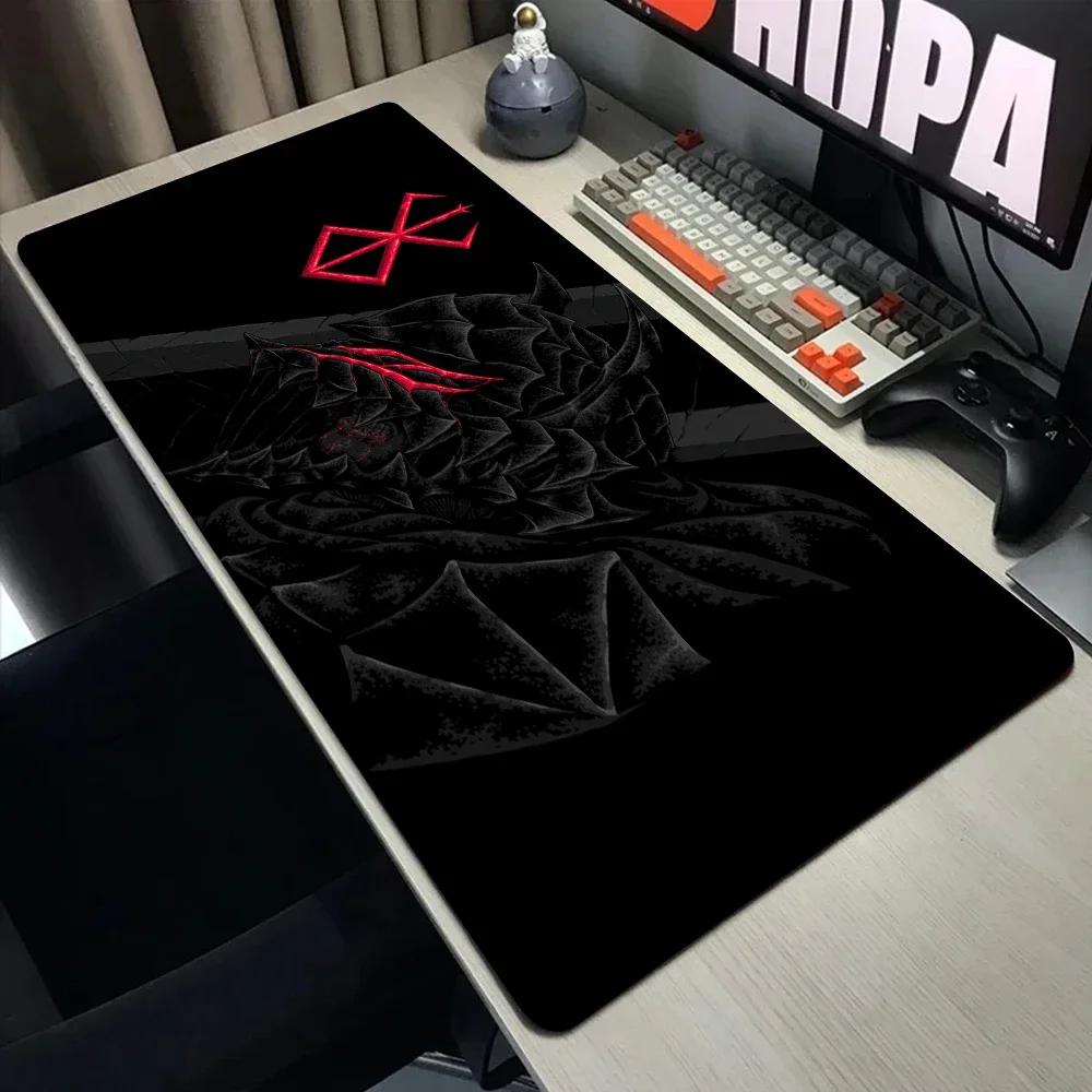 Tappetino Mouse Anime Bianco Nero Spada di Guts in Berserk Tappetino Mouse per Gamer Accessori per Gaming su Computer Tastiera Laptop mouse Tappetino per Scrivania