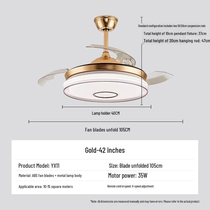 Modern Minimalist Invisible Ceiling Fan Light