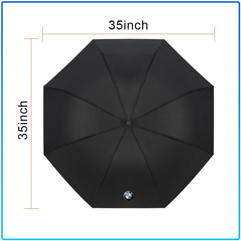 1Pcs Windproof Rain Fully Automatic Compact 3 Folding Umbrella Car Accessories For BMW M Performance 1 3 5 7 Series M3 M4 M5 M6 X1 X3 X5 X6 X7 E30 E34