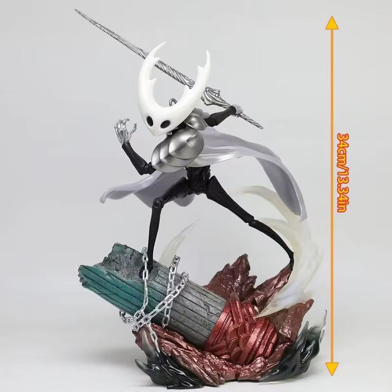 Hollow Knight Pure Vessel 34CM Battle Form Mode KO Action Figure Desktop Ornament Decor Game Collectible Statue Gift For Fans