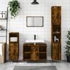 VidaXL Bathroom Cabinet, Column with 2 Compartments and Shelf, Storage Unit with Toilet Feet, Modern, 831561