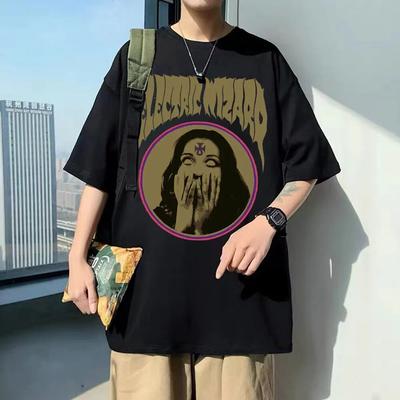 Electric Wizard Possessed Print Tshirt Unisex Women Rock Pure Cotton T Shirt Crewneck Casual Black T-shirts Unisex Black Streetwear