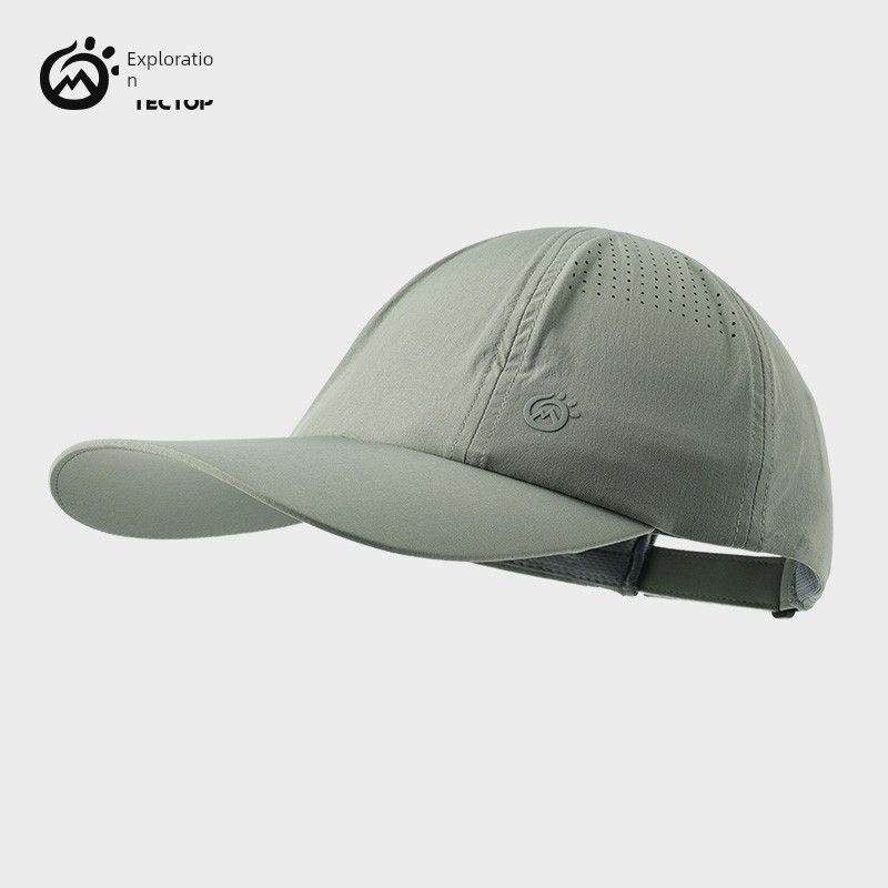 

Tectop Outdoor Summer Sports Sun Protection Baseball Cap Men s and Women s Quick-Drying Breathable Sun-Proof Peaked Cap Hanging Cap Twilight Gray All yards