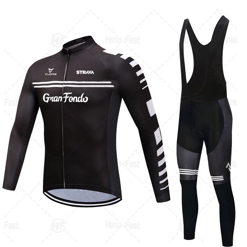 Mens Cycling Jersey Bib Shorts Set Quick Dry Breathable Bike Wear Road MTB