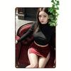 Anime Mädchen Metallschild 8x12 Zoll Retro Wandkunst Dekor für Zuhause Café Man Cave Geschenk